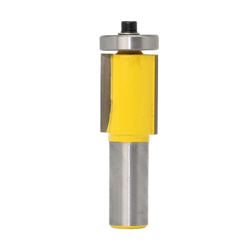 1Pc 1/2" Shank Pattern/Flush Trim Router Bit, 2-5/8" Cutter, Top & Bottom Bearing For Woodworking Cutting Tool