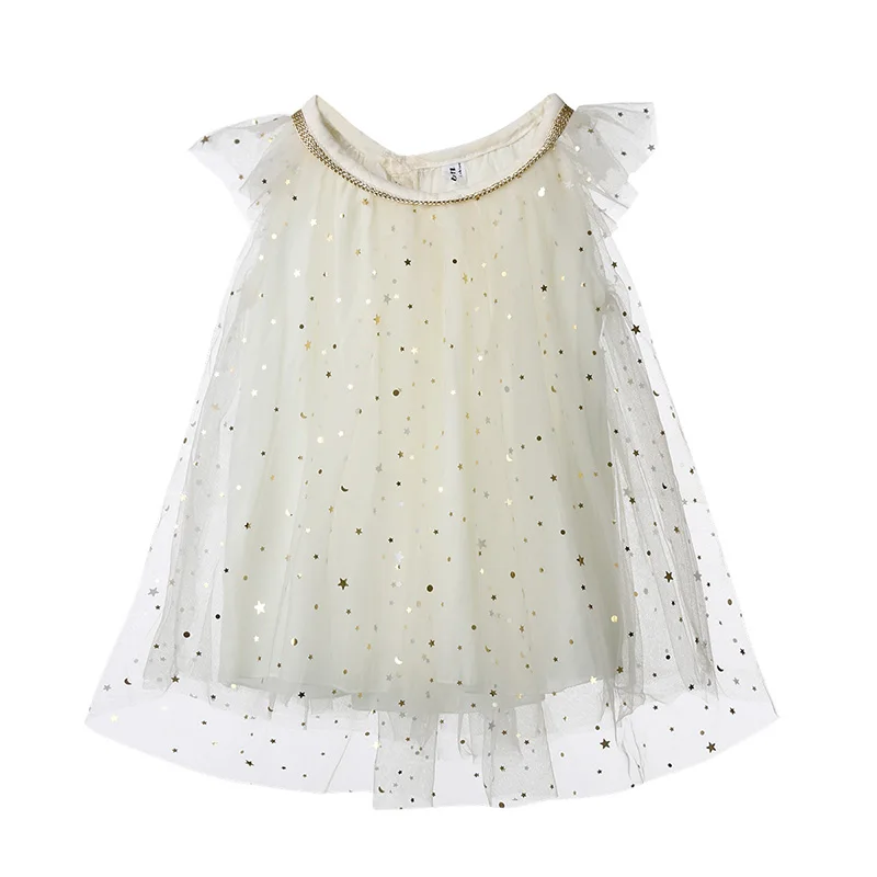

Princess Dress Summer New Toddler Kids Baby Girl Sleeveless Tutu Tulle Star Formal Pageant Party Dresses Clothes