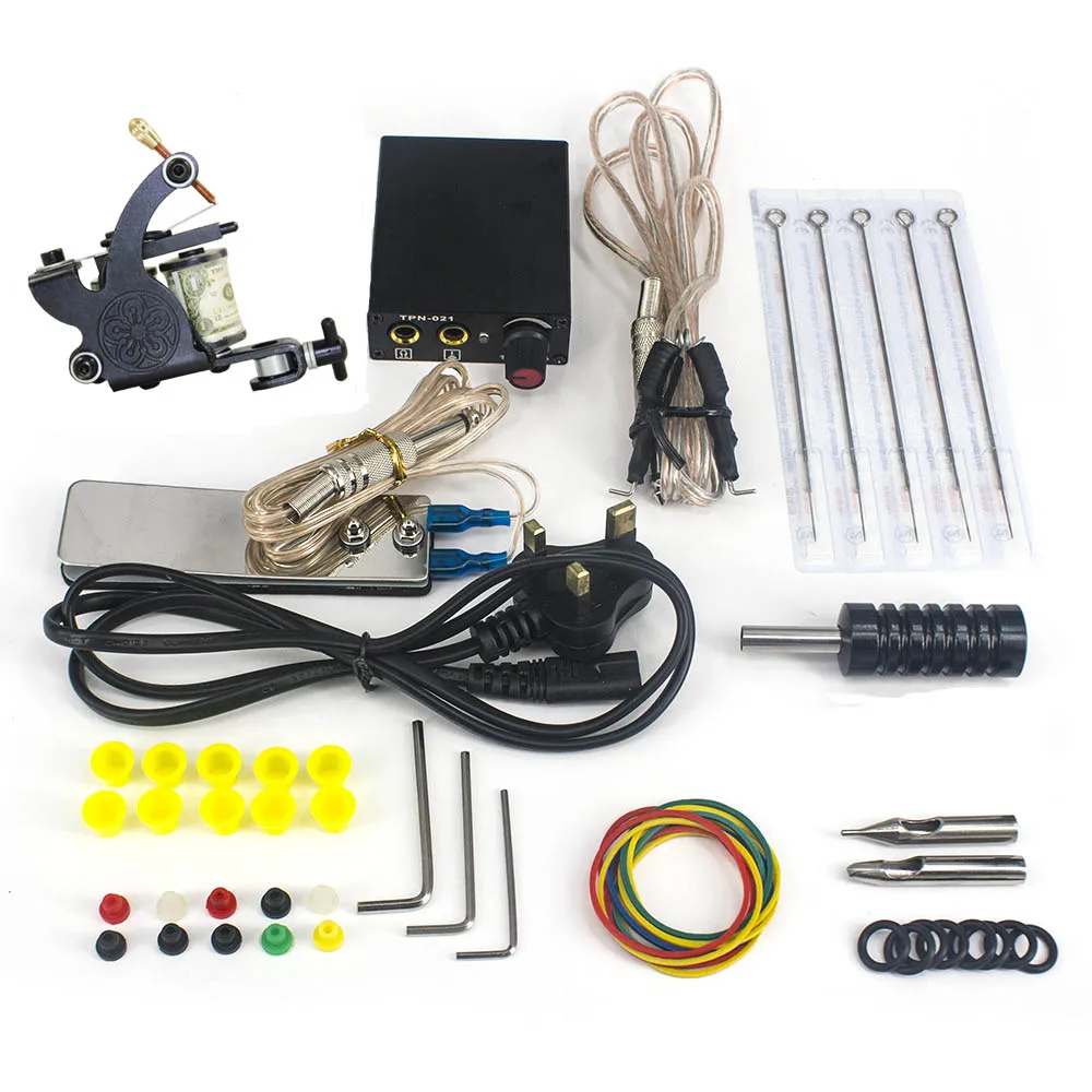 ITATOO Tattoo Kit Cheap Coil Machine Set Tattooing Ink ...