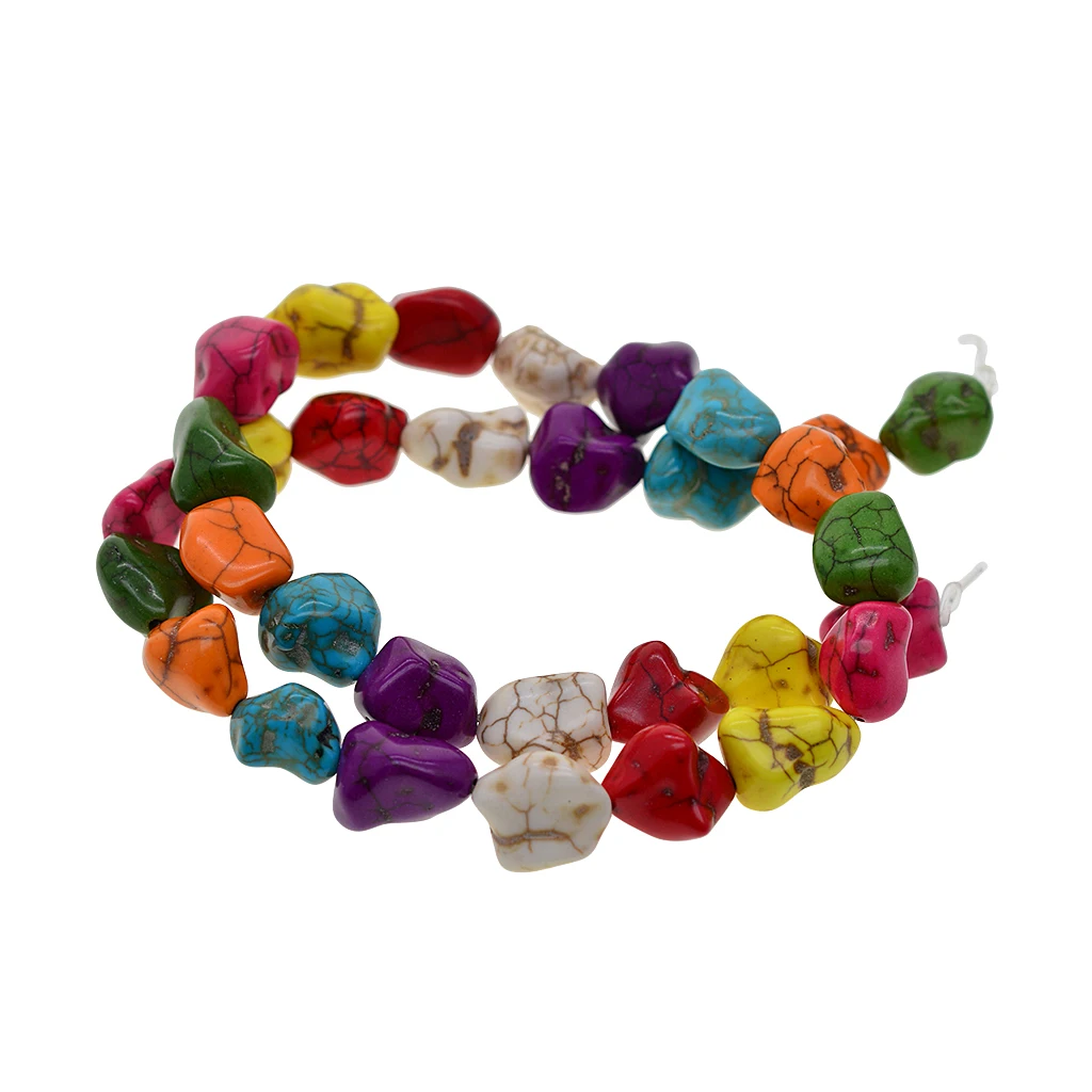 Colorful Tube / Nuggets / Turtle / Cross Natural Stone Beads Charm For Jewelry Making Loose Spacer Beads DIY Necklaces Bracelets