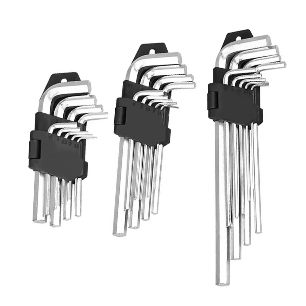 

9pcs/Set Spanner Screwdriver 1.5mm - 10mm Hexagon Allen Key Wrench Tools Set