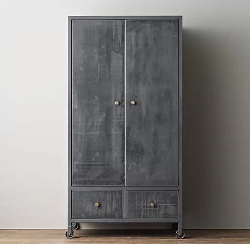 Muebles de madera maciza americana Continental armario ropero de oscuro