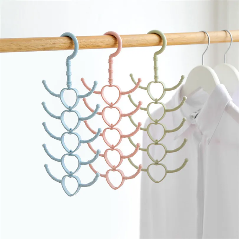 New Multi Purpose Plastic Hangers Clothes Hanger And Tie Scarf Rack Belt Storage Rack Clothing Wardrobe Storage #4m29 (5)