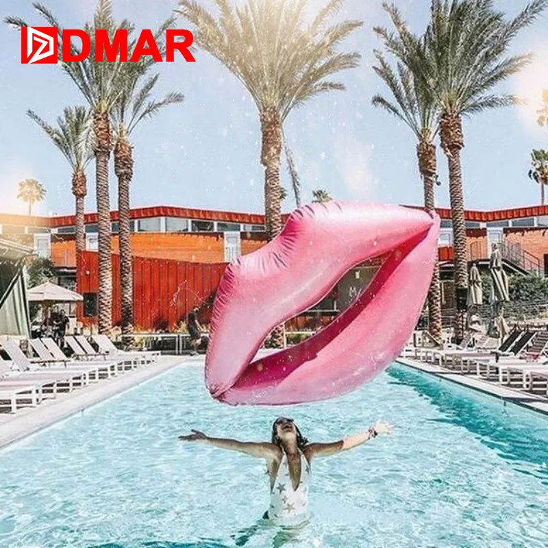 DMAR 102cm Inflatable Lips Giant Pool Float Toys Swimming Ring