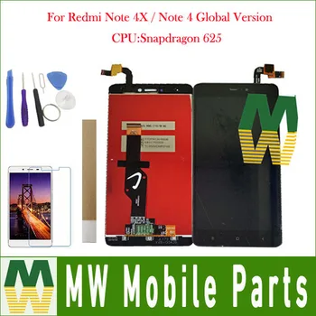 

1PC/Lot 5.5"For Redmi Note 4X /Note 4 Global Version LCD Display +Touch Screen Digitizer Assembly Black White Color