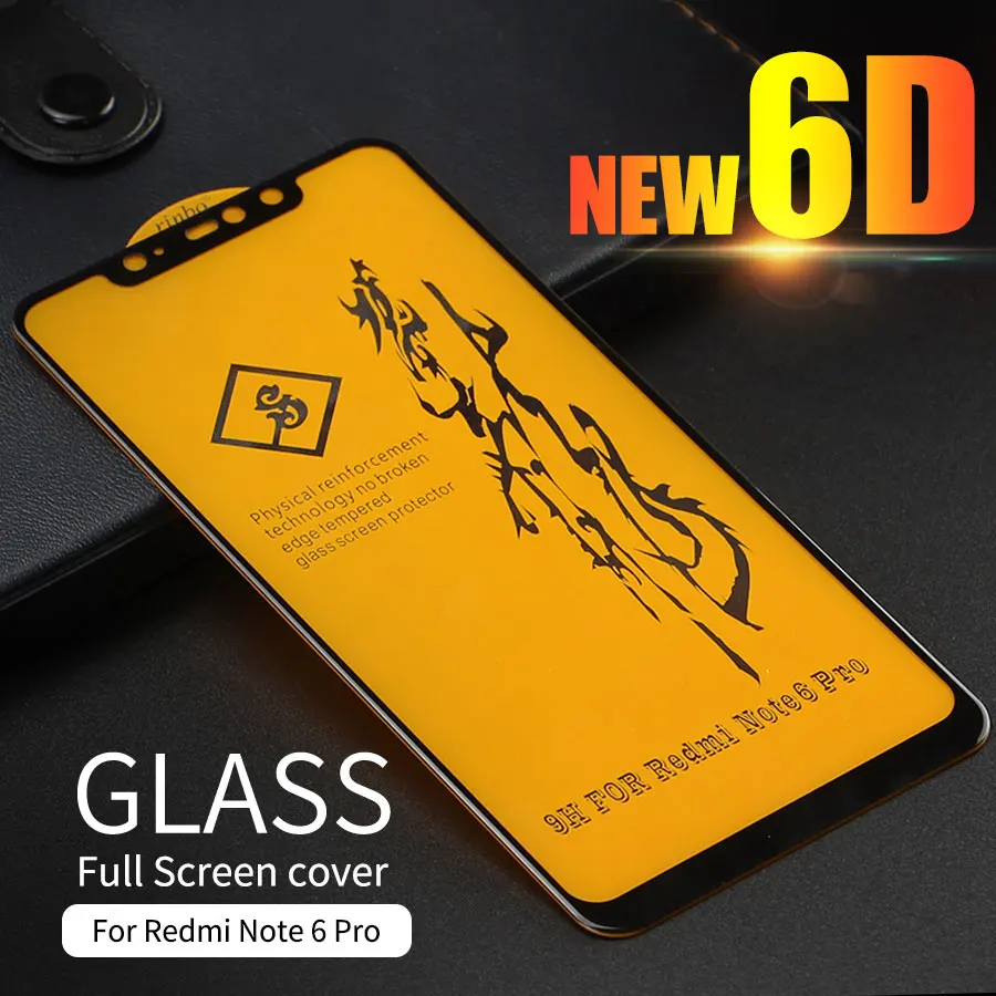 

Arsmundi 6D Full Cover Glue Tempered Glass For Xiaomi Redmi Note 6 Pro Screen Protector Protective Film For Redmi Note 6 Pro