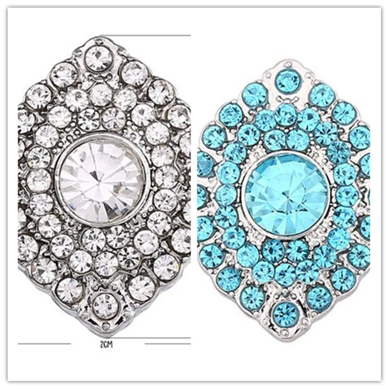 Full Rhinestone Snap Button Charm Fit 18mm DIY Fashion Bracelet&ampNecklace Jewelry 10pcs/lot | Украшения и аксессуары