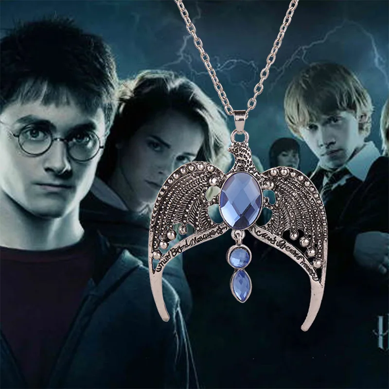 

Retro Harry Ravenclaw Lost Crown Crimson Magic Academy Potter Pendant Necklace