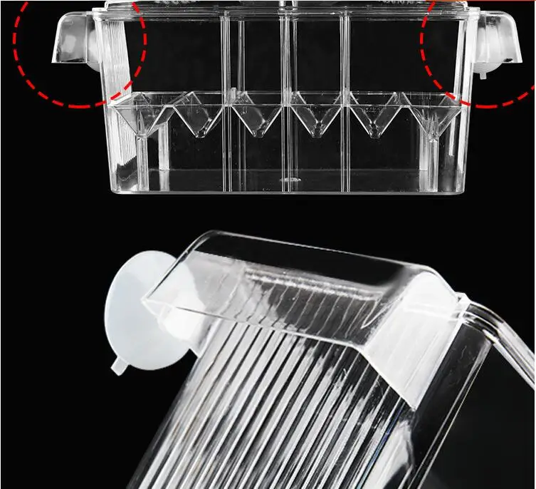 4 номера Высокая Очистить рыбу разведение коробка акрил аквариум заводчик коробка с двойным Гуппи инкубационное инкубатор изоляции