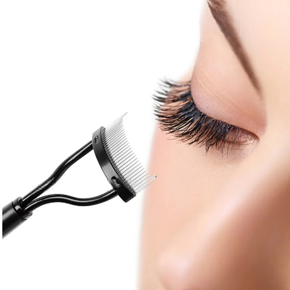

1 pc professional Fashion New Arrival Make up Mascara Guide Applicator Eyelash Comb Eyebrow Brush Curler Tool color black