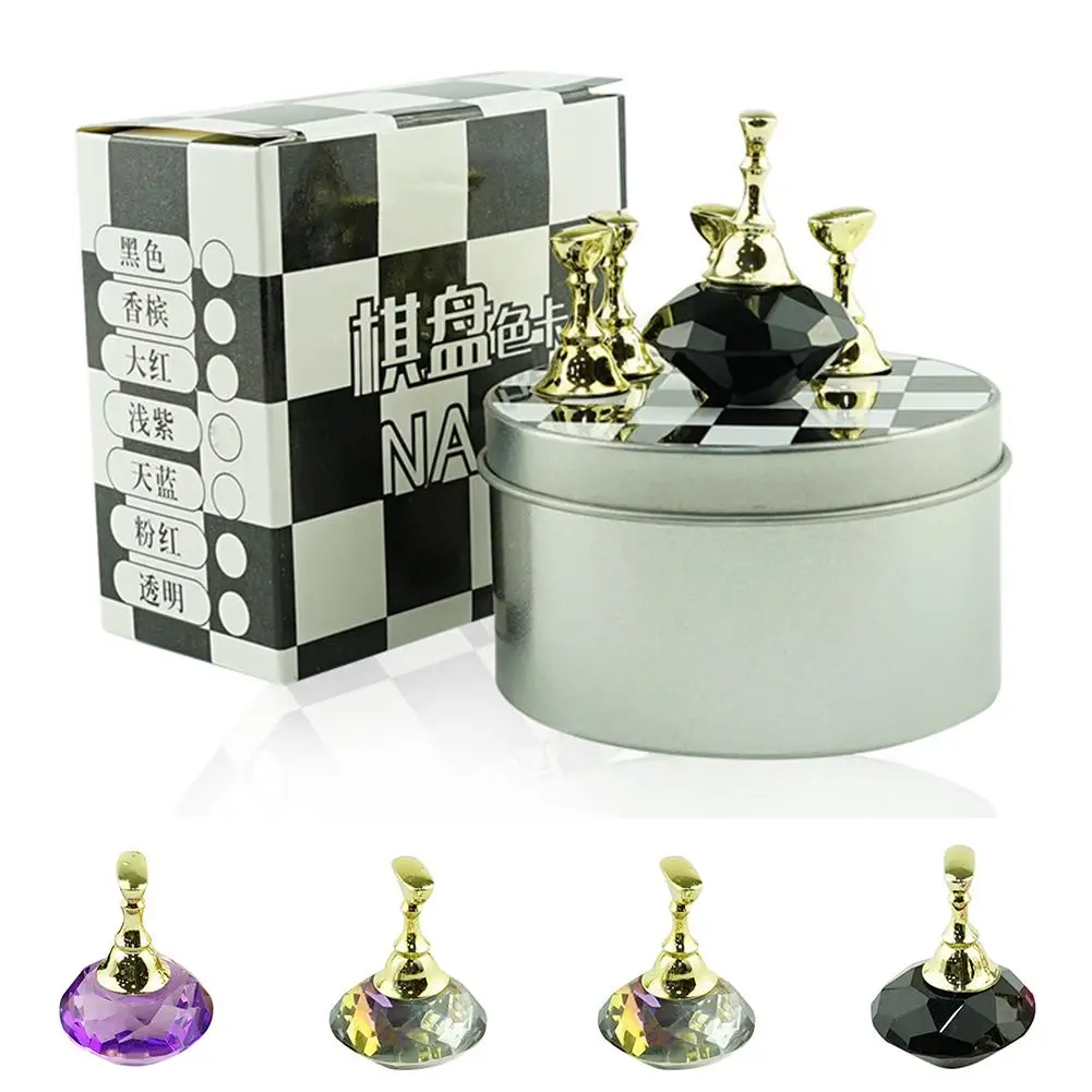 

1 Set Magnetic Rhinestone Polish Rack Nail Art Tips Stand Practice Display Holder Manicure Tool Salon Nail Art Accessories