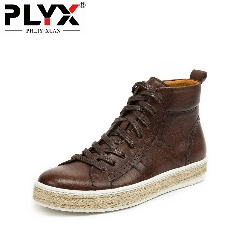 

Brand PHLIY XUAN England 2018 Retro Men Boots Genuine Leather 100% Handmade Male Ankle Boots Bota Masculina Tactical boots