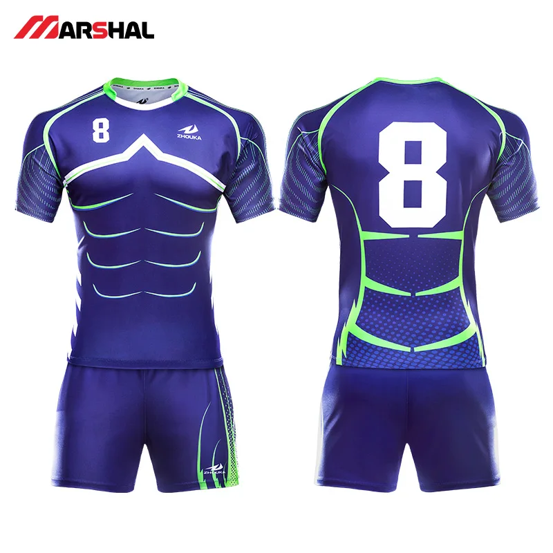 Diseño profesional de Rugby de los hombres jersey de secado rápido transpirable camisetas de rugby personalizado