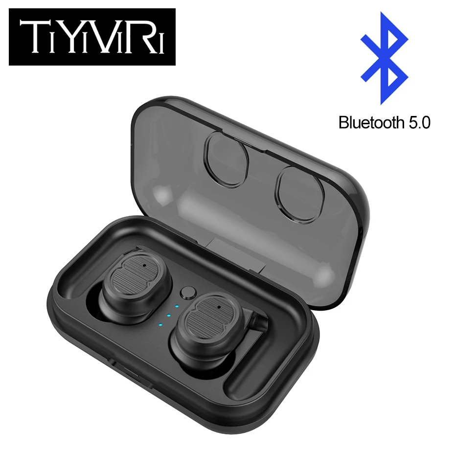 

Touch Control Mini Wireless Earbuds Stereo Earphone Waterproof Bluetooth Handsfree 5.0 Headphone with Charging Box for iPhone