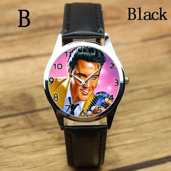 

New Fashion Elvis Presley Watches Women man Quartz Watch Female Elegant Dress Watch Steel belt boys gilr Clock