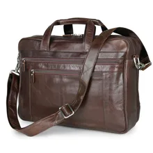 Для мужчин Повседневное Портфели Бизнес Наплечные сумки-почтальонки из натуральной кожи 17 дюймов ноутбук сумки из натуральной кожи Для мужчин мужские сумки для путешествий