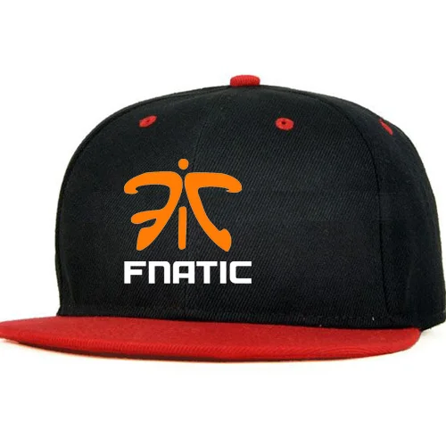 

CSGO DOTA2 Fnatic Team Printed Snapback Hat Baseball Flat Cap Animation Cosplay Costume around Accessories Hats