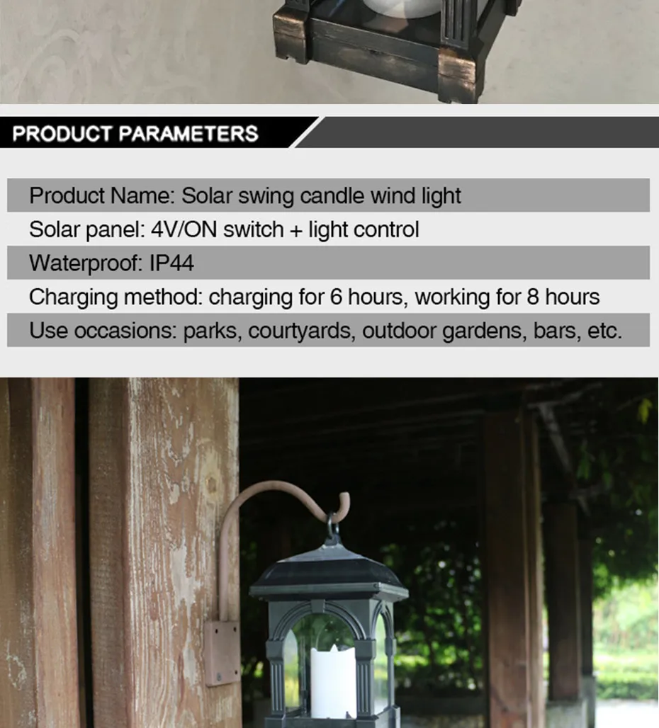 Retro Vela Solar Lanterna de Jardim ao ar Livre Caminho Pendurado Decoração do Jardim Luz Solar Gramado Luz Solar Luzes Led à Prova d' Água 11 Lâmpadas solares