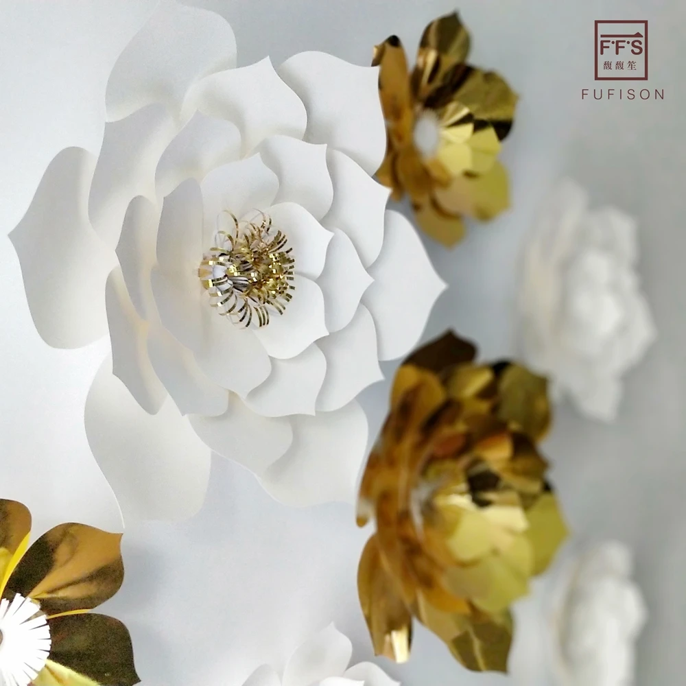 

Paper Flowers Rainbow color DIY Party Backdrop Decor Wedding Party Hen Party Kids Birthday Home Room Decor baby shower