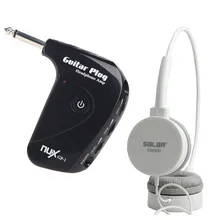 Nux gp-1 Electric Guitar Amplifier multi-effects Pedal Plug Headphone Amp + Heavy Bass Stereo Headset Headphones