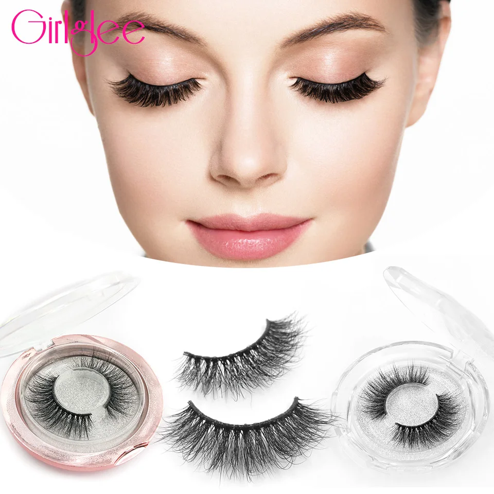 

Fluffy Lashes Extension For Professional 3D Mink Lashes Reusable Wholesale Mink Lashes Custom Label 100% Real Mink Lash Girlglee