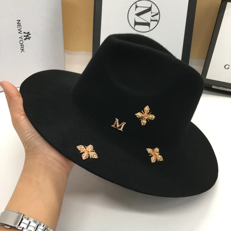 

New winter wool Sir Hat joker British men and women fashion felt hat panama han edition
