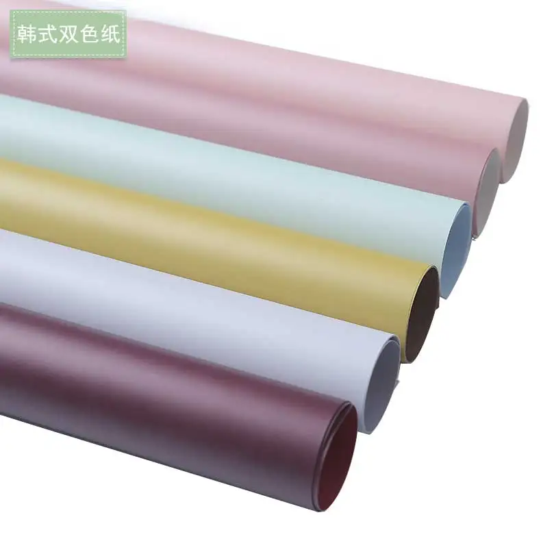 

Water Proof Double Color Opp Paper for wrapping Wedding Gift DIY Bouquet Packing Wrapping Paper 60cm x 10m roll