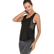 Женский топ для йоги сетчатый дышащий однотонный Свободный Подол простые женские топы для спорта SMN88