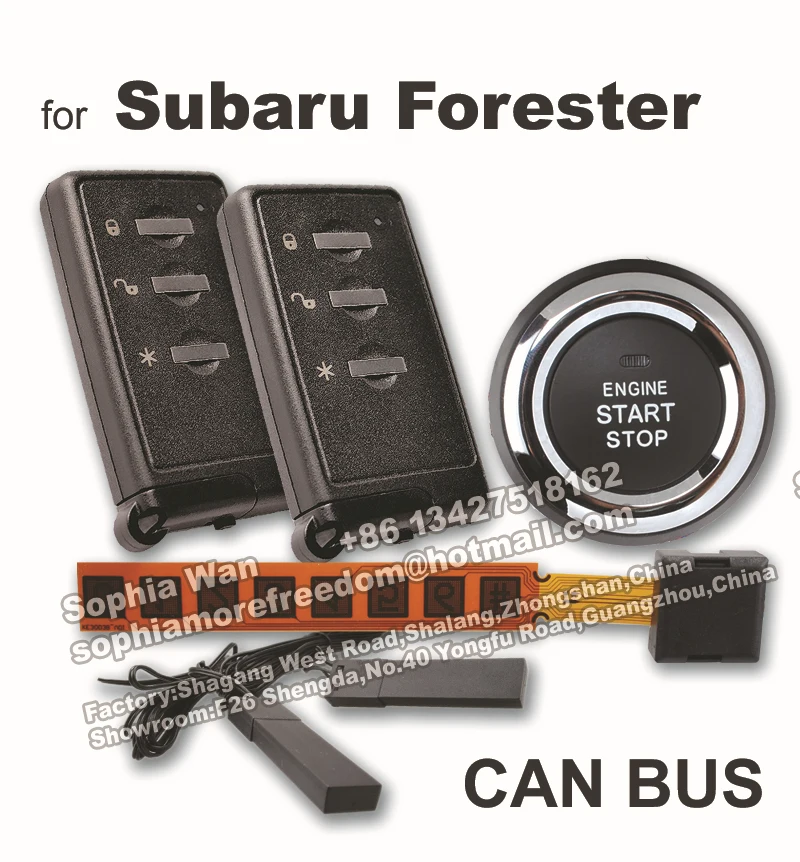 For Subaru Forester CAN BUS PNP car alarm push button start smart key