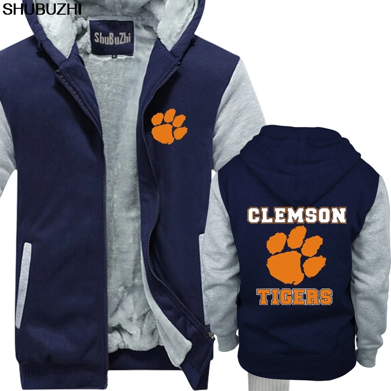 Пальто с графическим узором модное повседневное Clemson Tigers Мужские зимние толстые толстовки Новые shubuzhi забавные мужские куртки высокого качества sbz1071