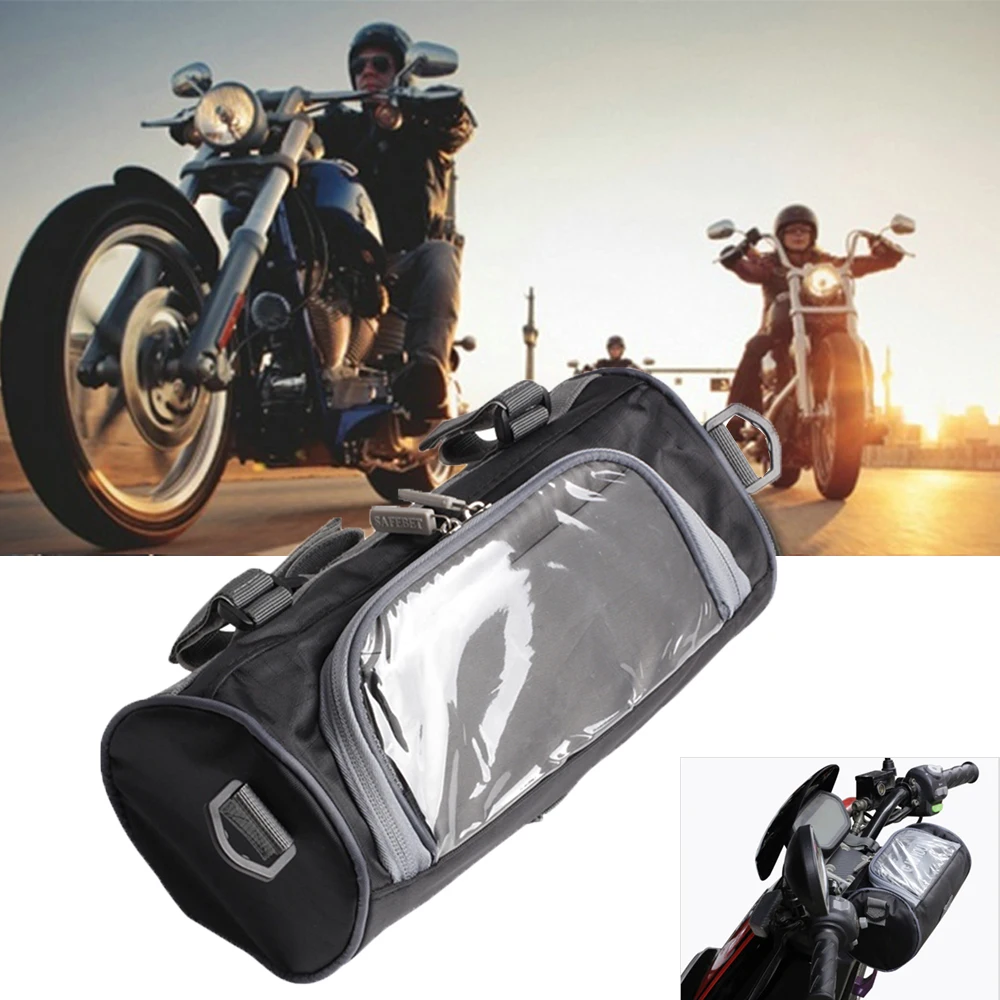 Мода лобовое стекло сотовый телефон сумка мотоцикл передний руль вилка контейнер для хранения Аксессуары для мотоцикла и автомобиля Tote Черный 2.5L