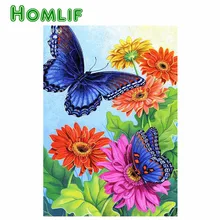 5d eigen foto Заказная алмазная живопись Fleurs et papillon Рождественская вышивка diy крестиком Рождественский Декор Горячая 925 свечение