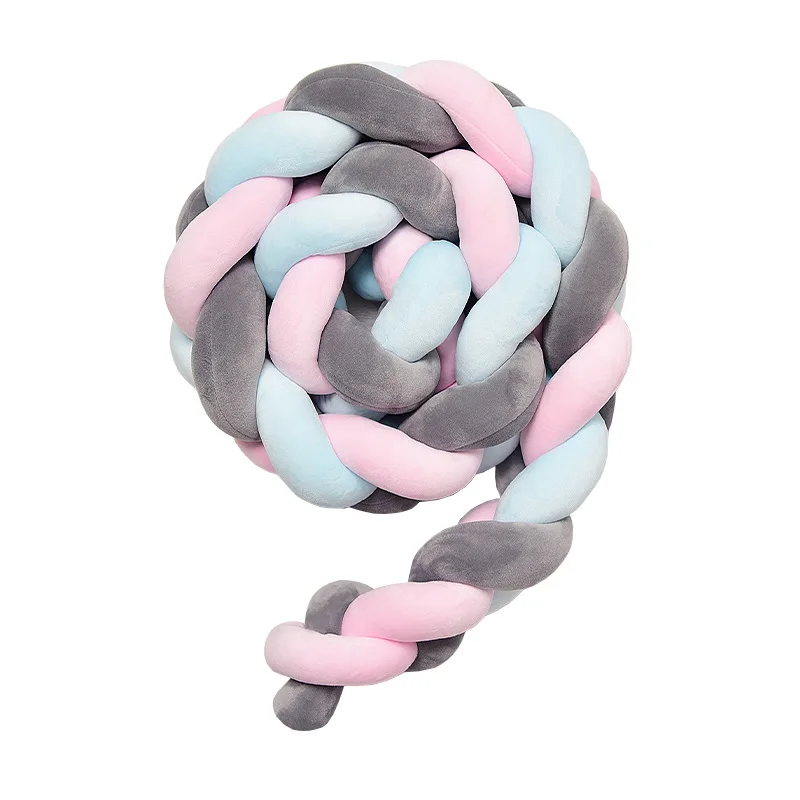 

Nordic Long Knotted Braid Cushion Pillow Sofa Decorative Cushions Baby Bumper Crib Bed Protector Kids Room Decor