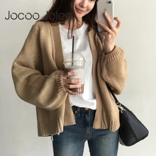Jocoo Jolee женский корейский Свободный кардиган модный однотонный с рукавом летучая мышь Harajuku вязаный свитер пальто осенние базовые куртки