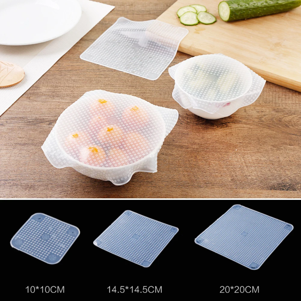 Reusable Silicone Stretch Lids Food Cover Vacuum Wrap Seal Food Storage Container Cover Fresh Keeping Lids Kitchen Tools (3)