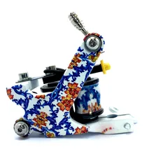 Новинка, на заказ, резная тату-машина, сине-белый фарфор, стильный лайнер, шейдер, тату-пистолет