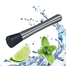 Нержавеющая Сталь Бар коктейль Mojito мята Muddler DIY напиток фруктовый лед вспениватель молока Muddler Бармены барная посуда барные инструменты