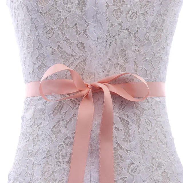 MissRDress Silver Diamond Wedding Belt Handmade Rhinestones Bridal Sash Crystal Pearls Bridal Belt For Wedding Gown JK935 Blush