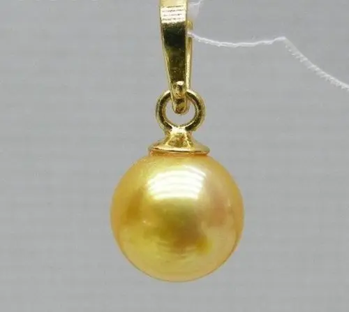 

AAA round 12mm south sea gold pearl pendant