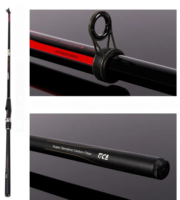 Cheap 4.5/5.4/6.3m Carbon Rock Fishing Rod Super Light Hand Sea Rod