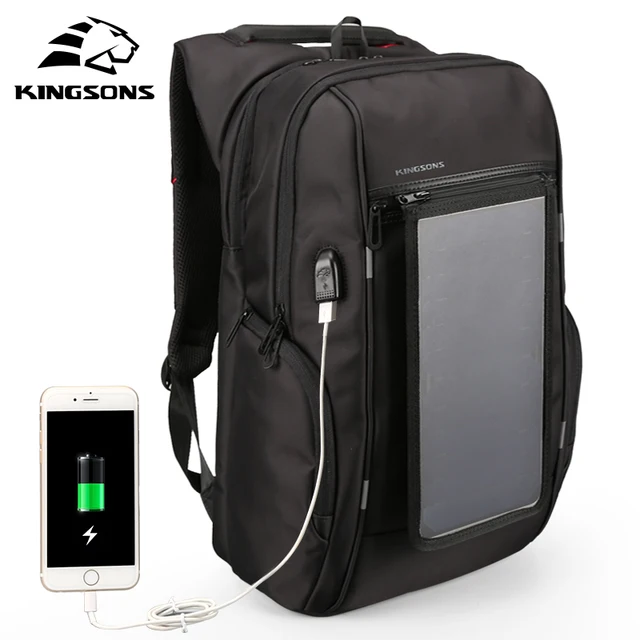 Kingsons Solar Panel Backpack Phone Usb Charger Bag For Travel Kingsons Solar Panel Backpack Phone Usb Charger Bag For Travel 15 Inch Convenience Charging Laptop