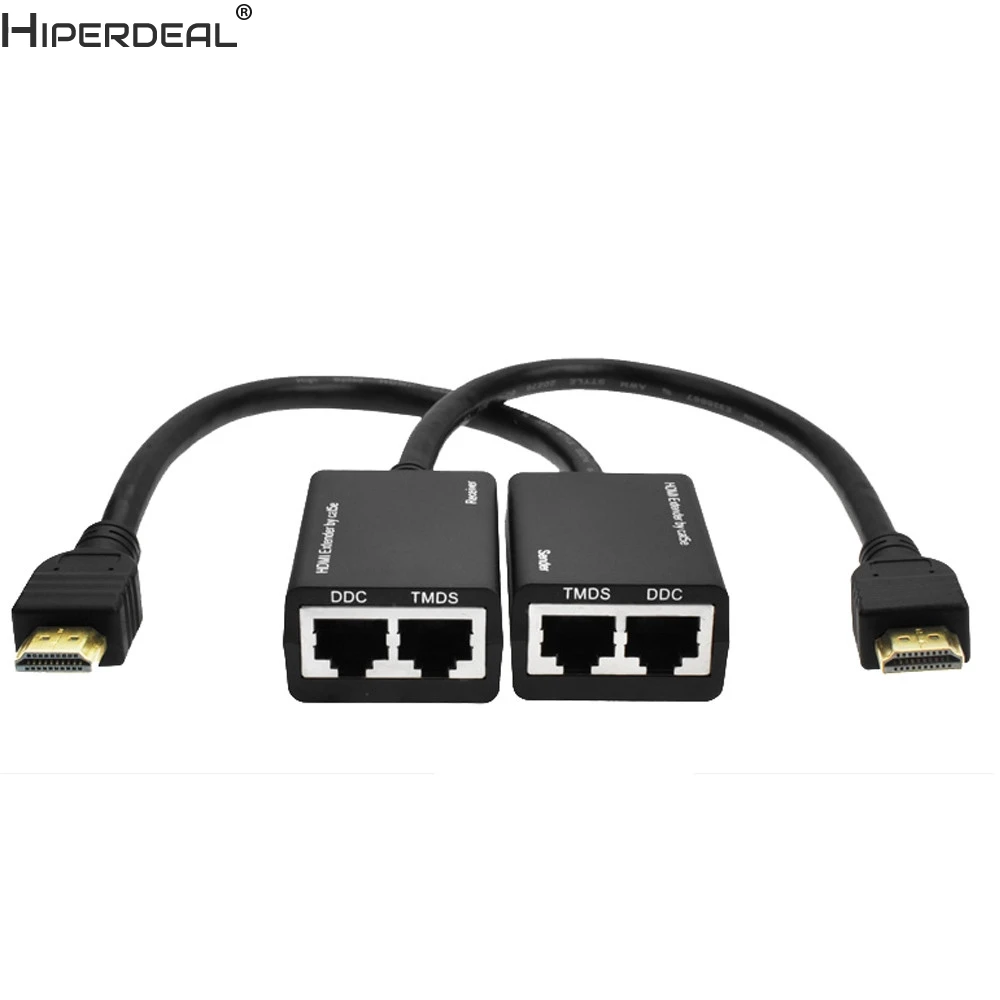 HIPERDEAL HDMI по RJ45 CAT5e CAT6 LAN Ethernet балун расширитель ретранслятор до 100ft1080P Oct30 HW