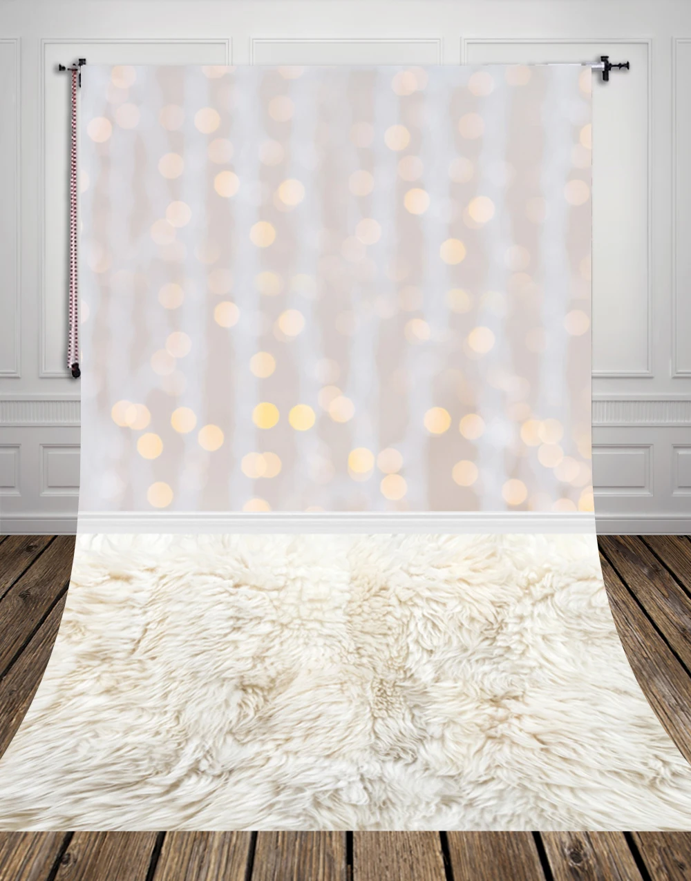 

Gold light spot bokeh studio photo background backfrop made of Art fabric for newborn Fur backdrops D-9710
