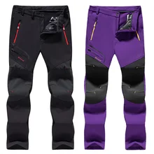 Men Women Hiking Pants Outdoor Softshell Trousers Waterproof Windproof Thermal for Camping Skiing Climbing Trekking Fleece Pants цена Men Women Hiking Pants Outdoor Softshell Trousers Waterproof Windproof Thermal for Camping Skiing Climbing Trekking Fleece Pants цены онлайн