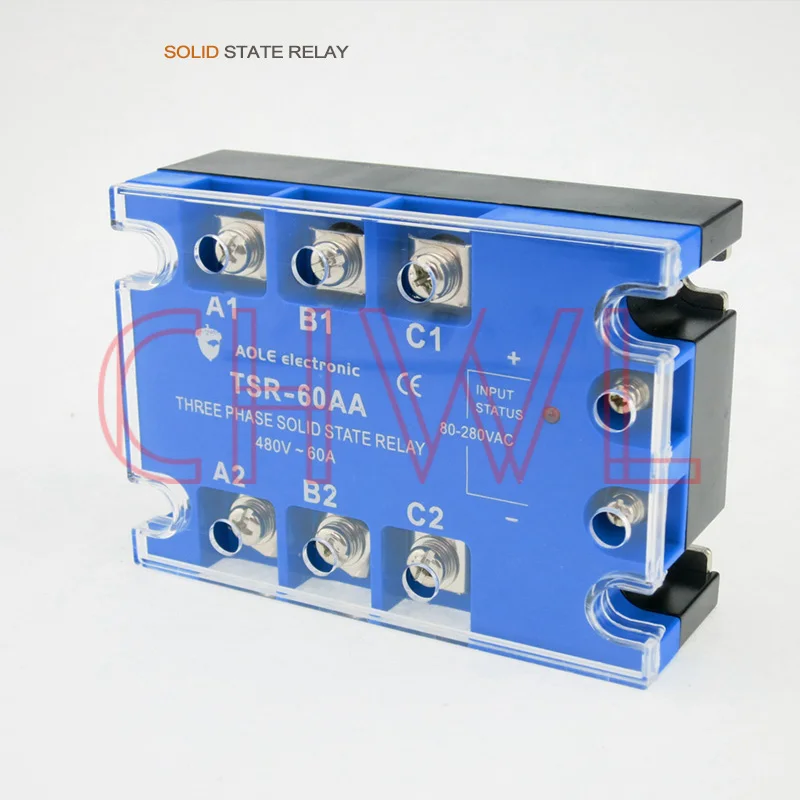 SSR Relays TSR 60AA 60A/480VAC AC control AC Three Phase Solid State