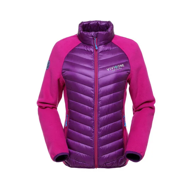 TRVLWEGO Sportswear Hiking 87% White Duck Down Jacket Female Windbreaker Warm Sports Coat Camping Hiking Outing Jackets Women Lavender