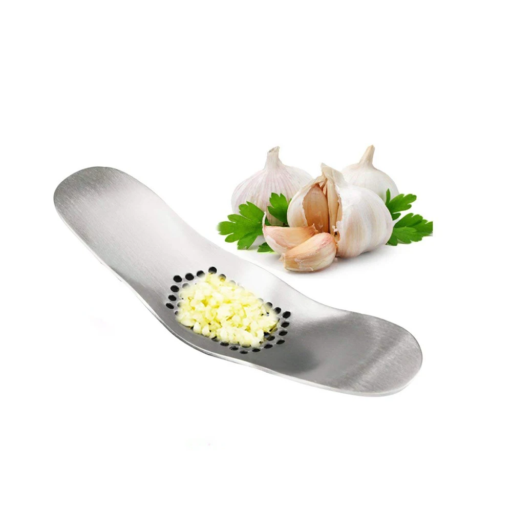 

1Pcs Garlic Press Stainless Steel Ginger Grinding Slicer Nuts Garlic Chopper Crusher Mincer Vegetable Tools Kitchen Accessories