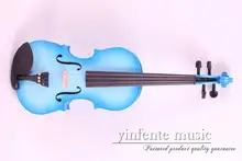 one blue white 4 -String 4/4 New Electric Acoustic Violin #1-2514# ican make any color