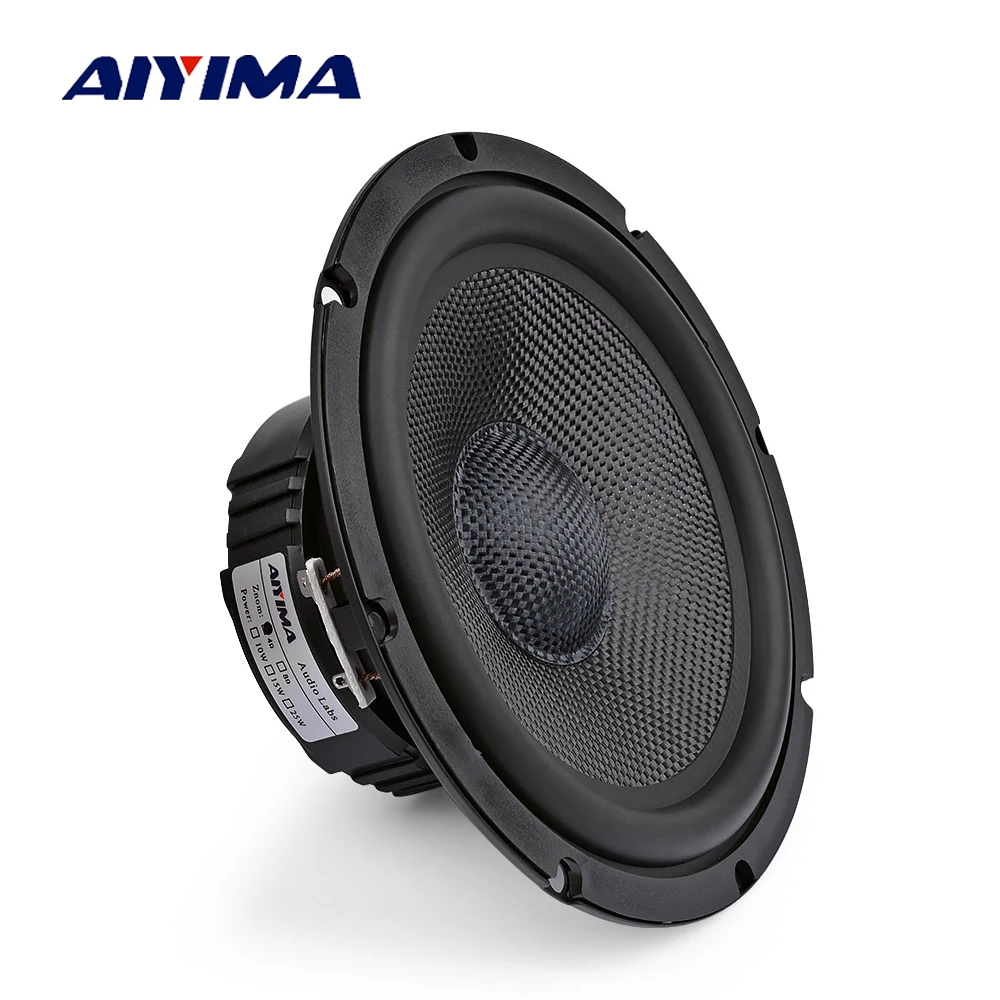 Fibra de Vidro Cinema em Casa Aiyima Polegada Midrange Graves Alto Falantes 4 8 Ohm 40 w Woofer Alta Fidelidade Áudio Altifalante Estante Multimídia 6.5