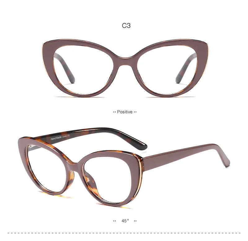 Женские оптические очки по рецепту кошачий глаз, ацетатные оправы для очков с большим ободком, оправа для очков, модные стили 95139